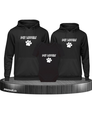 Pet Lovers Hoodie Mit Baby Body Schwarz Pet Lovers Hoodie Mit Baby Body Schwarz