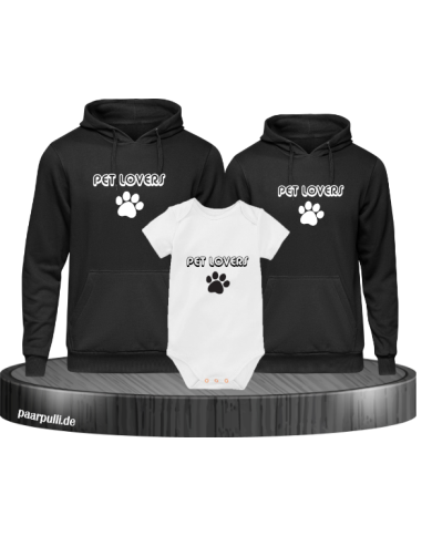 Pet Lovers Hoodie Mit Baby Body Schwarz-Weiß Pet Lovers Hoodie Mit Baby Body Schwarz-Weiß
