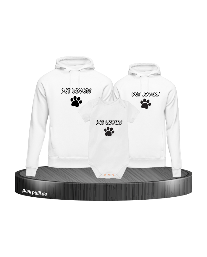 Pet Lovers Hoodie Mit Baby Body Weiß