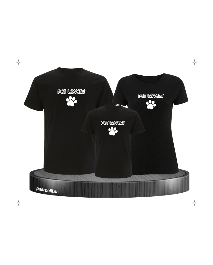 Pet Lovers T-Shirt Schwarz