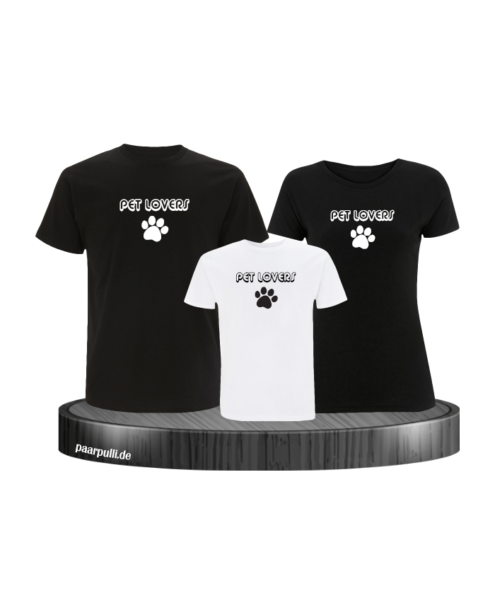 Pet Lovers T-Shirt Schwarz-Weiß