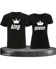 King und Queen mit Kronen Design im Pärchenlook