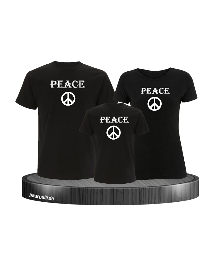 Peace 3er Familienset T-Shirts