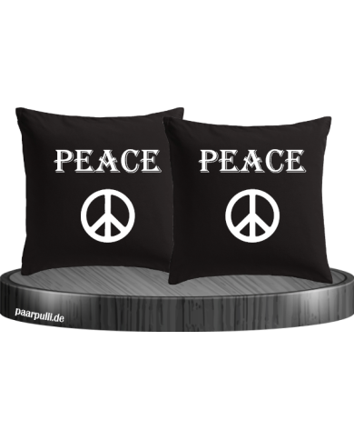 Peace Kissenbezug Schwarz Peace Kissenbezug Schwarz