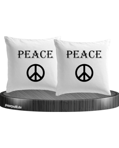 Peace Kissenbezug Weiß Peace Kissenbezug Weiß