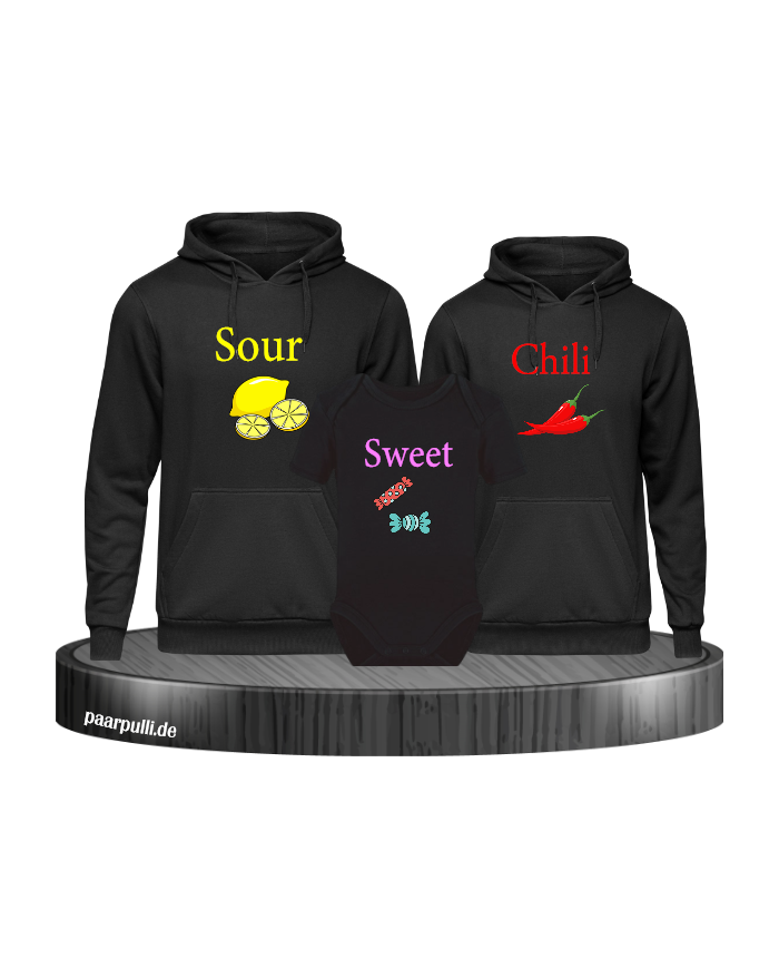 Sour Chili Sweet 3er Set schwarz
