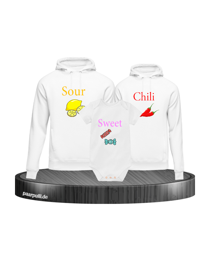 Sour Chili Sweet 3er Set weiß