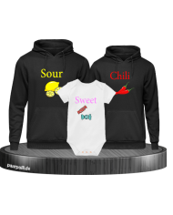 Sour Chili Sweet 3er Set schwarz-weiß