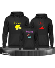 Sour Chili Sweet 3er Set Familienlook Schwarz