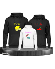 Sour Chili Sweet 3er Set Familienlook Schwarz-Weiß