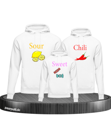 Sour Chili Sweet 3er Set Familienlook Weiß Sour Chili Sweet 3er Set Familienlook Weiß