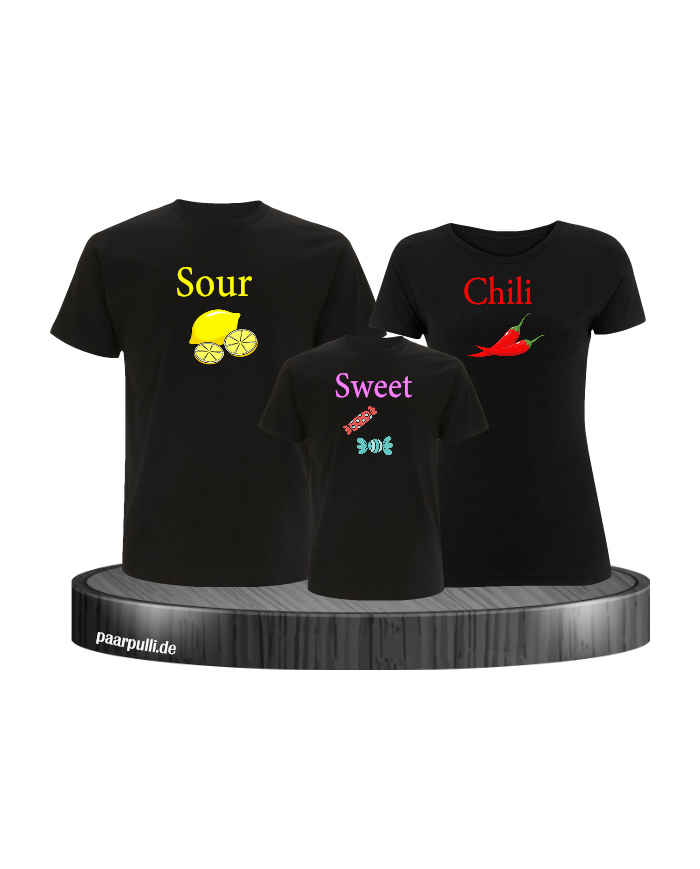 Sour Chili Sweet 3er Set Familienlook T Shirts