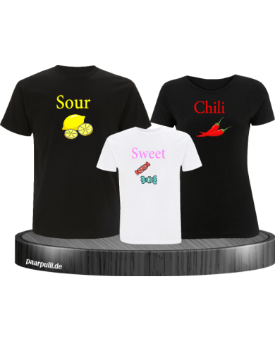 Sour Chili Sweet 3er Set schwarz-weiß Sour Chili Sweet 3er Set schwarz-weiß