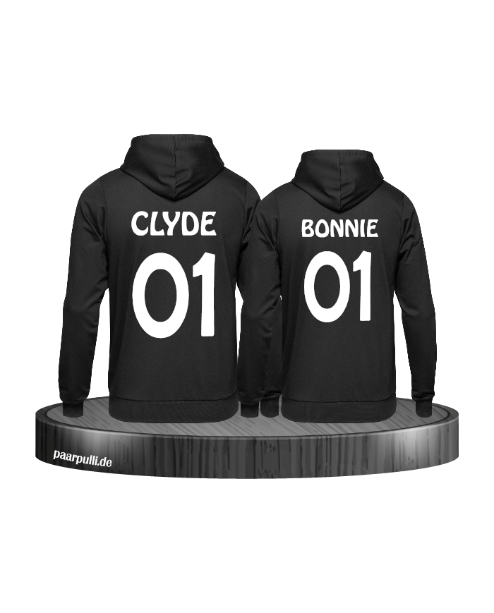 Hoodie Pullover Bonnie Clyde Motiv Partner Look Top Love Viele Farben XS 5XL 
