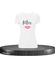 Mrs. Damen T-Shirt Weiß XL