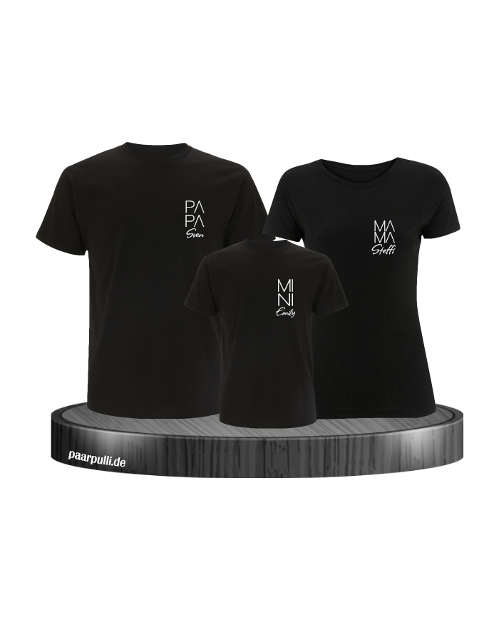 Papa Mama Mini Set in Schwarz