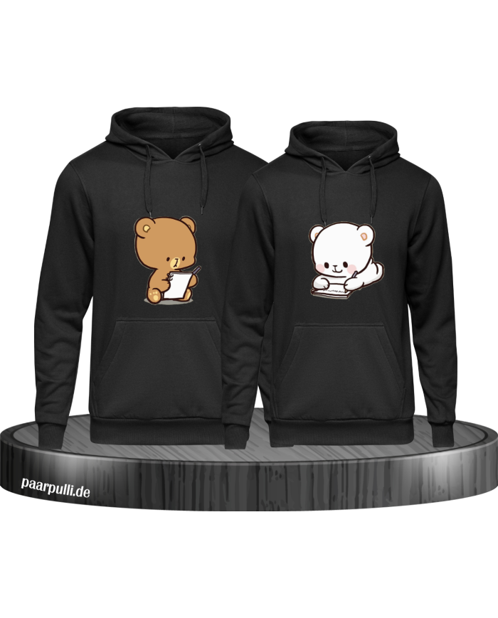 Milk and Mocha Hoodies in Schwarz