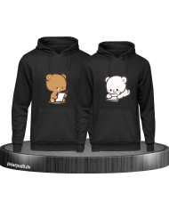 Milk and Mocha Hoodies in Schwarz