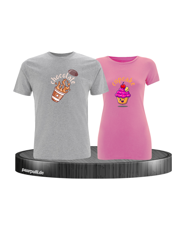 Chocolate und Cupcake Set grau-rosa