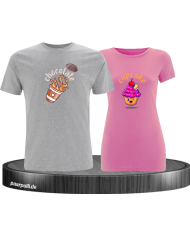 Chocolate und Cupcake Set grau-rosa