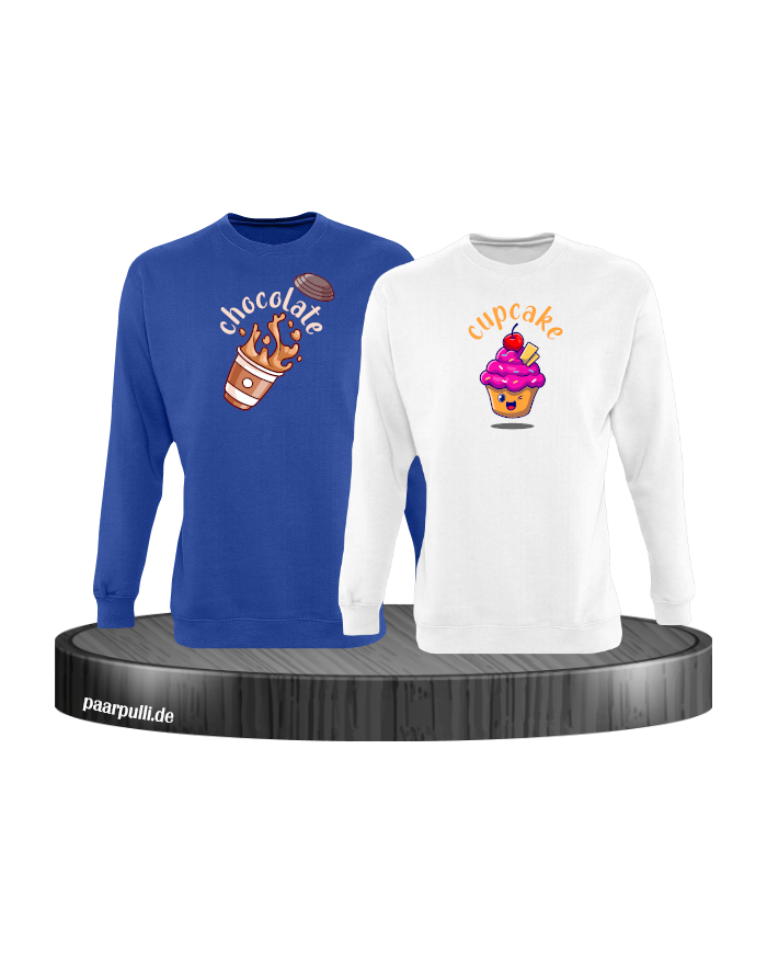 Chocolate und Cupcake Set in blau-weiß