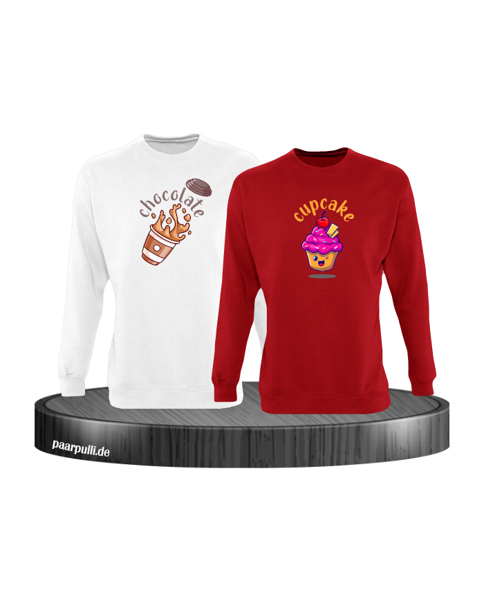 Chocolate und Cupcake Set in weiß-rot