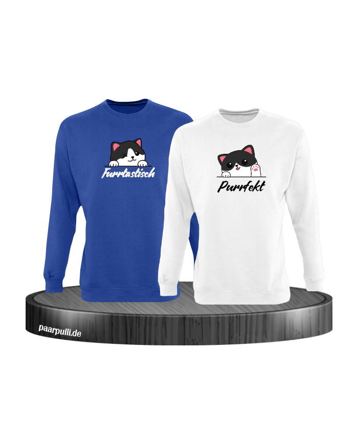 Furrtastisch und Purrfekt Set blau-weiß
