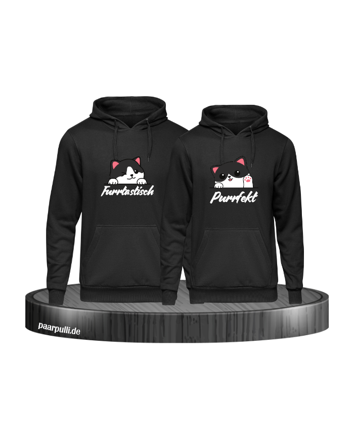 Furrtastisch und Purrfekt Hoodie-Set