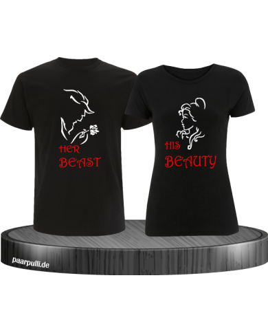 Beauty und Beast Partner Look T Shirts
