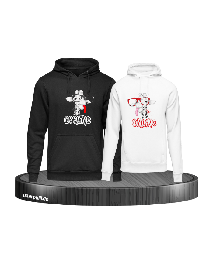 Offline Online Giraffen-Set schwarz-weiß