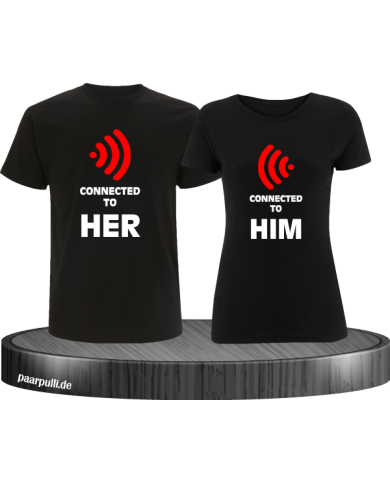 Connected T-Shirt Partnerlook schwarz