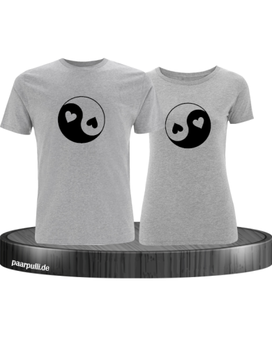 Yin und Yang mit Herz Set grau Yin und Yang mit Herz Set grau
