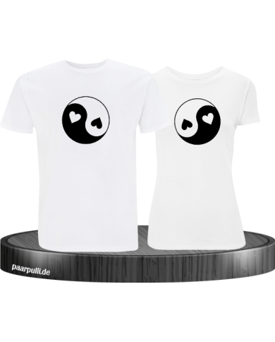 Yin und Yang mit Herz Set weiß Yin und Yang mit Herz Set weiß