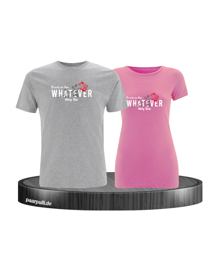 Trust no One Whatever Set grau-rosa