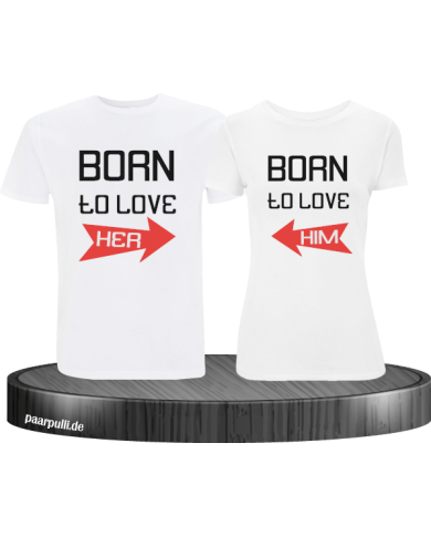Born to Love T-Shirt Set weiß