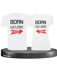 Born to Love T-Shirt Set weiß