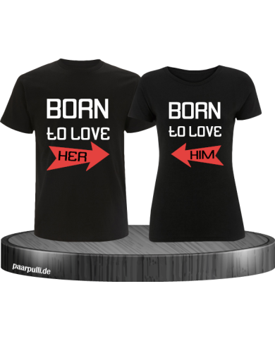 Born to Love T-Shirt Set schwarz