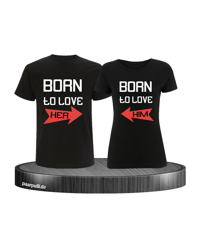 Born to Love T-Shirt Set schwarz