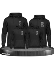 Papa Mama Mini Wunschname schwarz