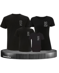 Papa Mama Mini Wunschname schwarz