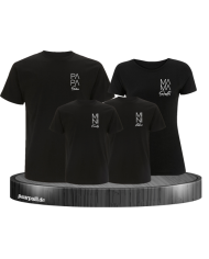 Papa Mama Mini Wunschname schwarz