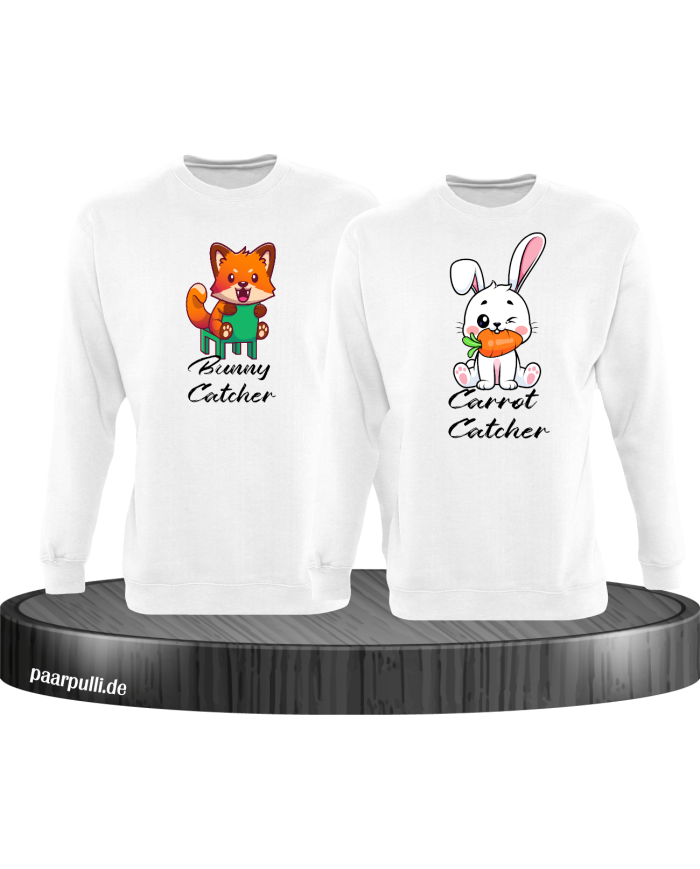 Bunny and Carrot Catcher weiß