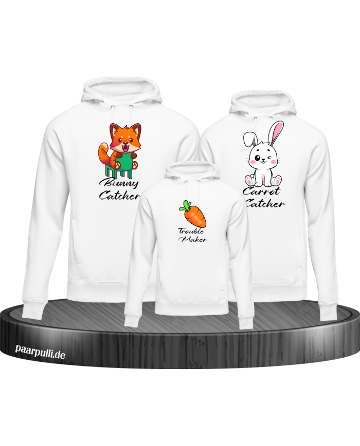 Bunny and Carrot Catcher Troublemaker weiß