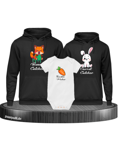 Bunny and Carrot Catcher Troublemaker schwarz-weiß Bunny and Carrot Catcher Troublemaker schwarz-weiß