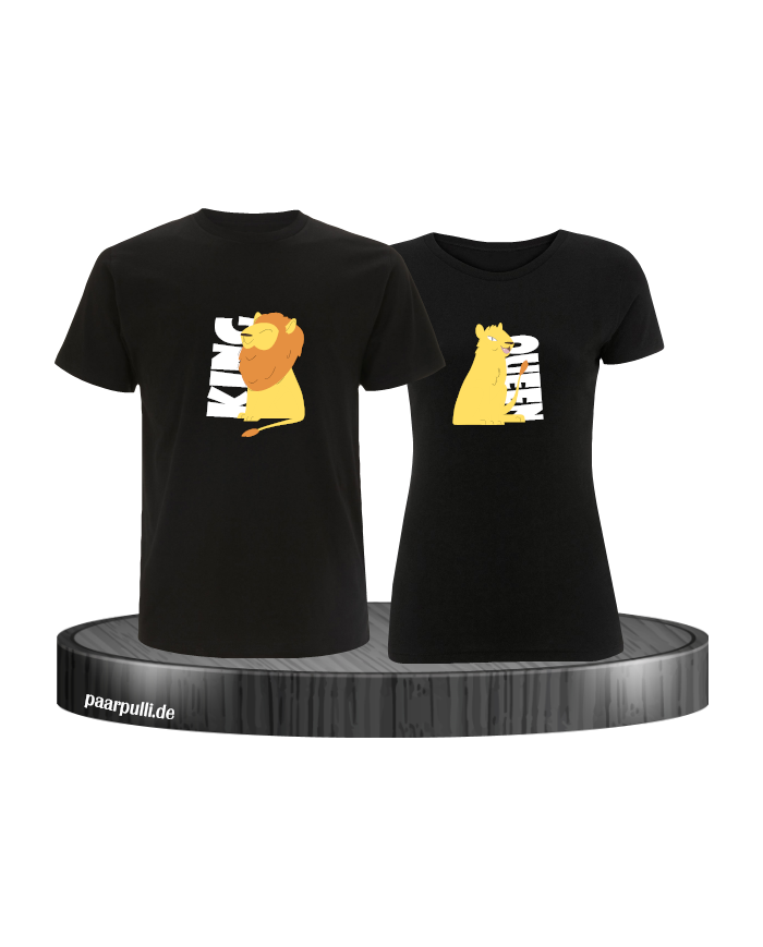 King Queen Löwen Set schwarz