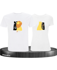 King Queen Löwen Set weiß