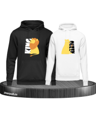 King Queen Löwen schwarz-weiß