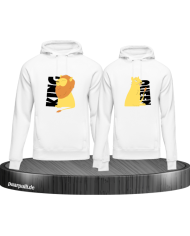 King Queen Löwen weiß