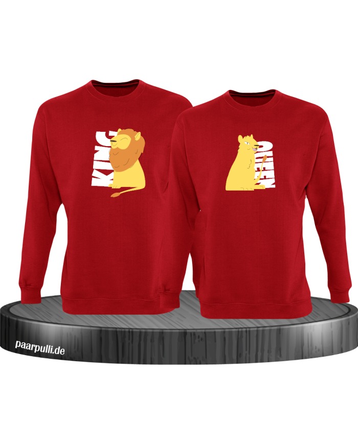 King Queen Löwen Set rot