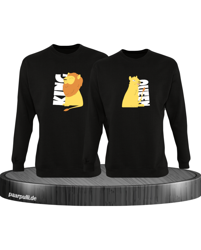 King Queen Löwen Set schwarz